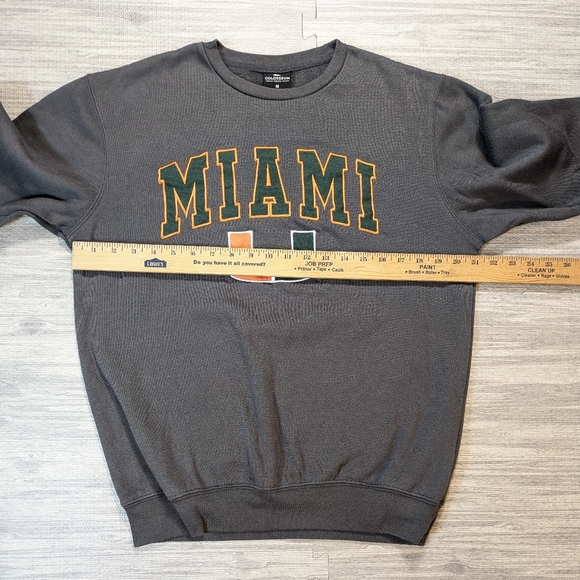 Colosseum Men's Gray U Of Miami Crewneck Sweatshirt Collegiate Cotton Blend Sz M - Picture 5 of 9